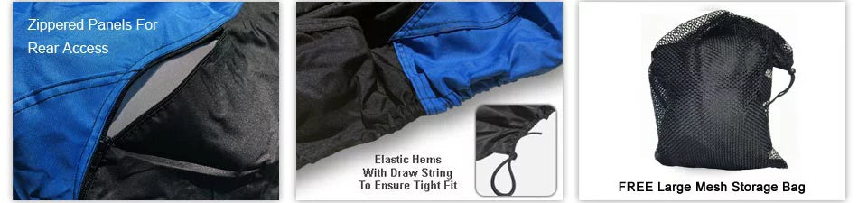 Condition Jet Ski Coating For YAMAHA Wave Runner FX SHO 2008-2011 - BLUE / Black Color - All Condition - Trailerable - Protects from Rain, Sun, And More! Includes Trailer Straps And Storage Bag