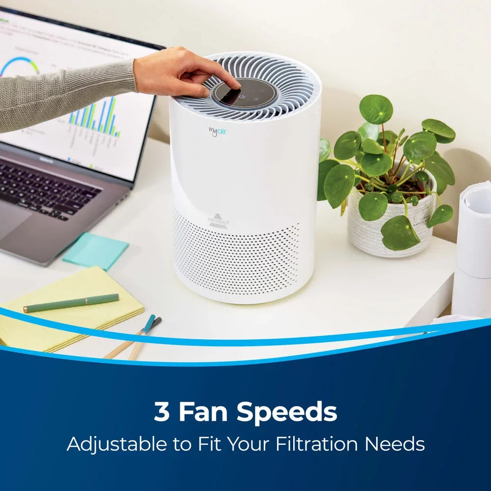 Open Box BISSELL MYair Air Purifier with High Efficiency and Carbon Filter 2780A - WHITE
