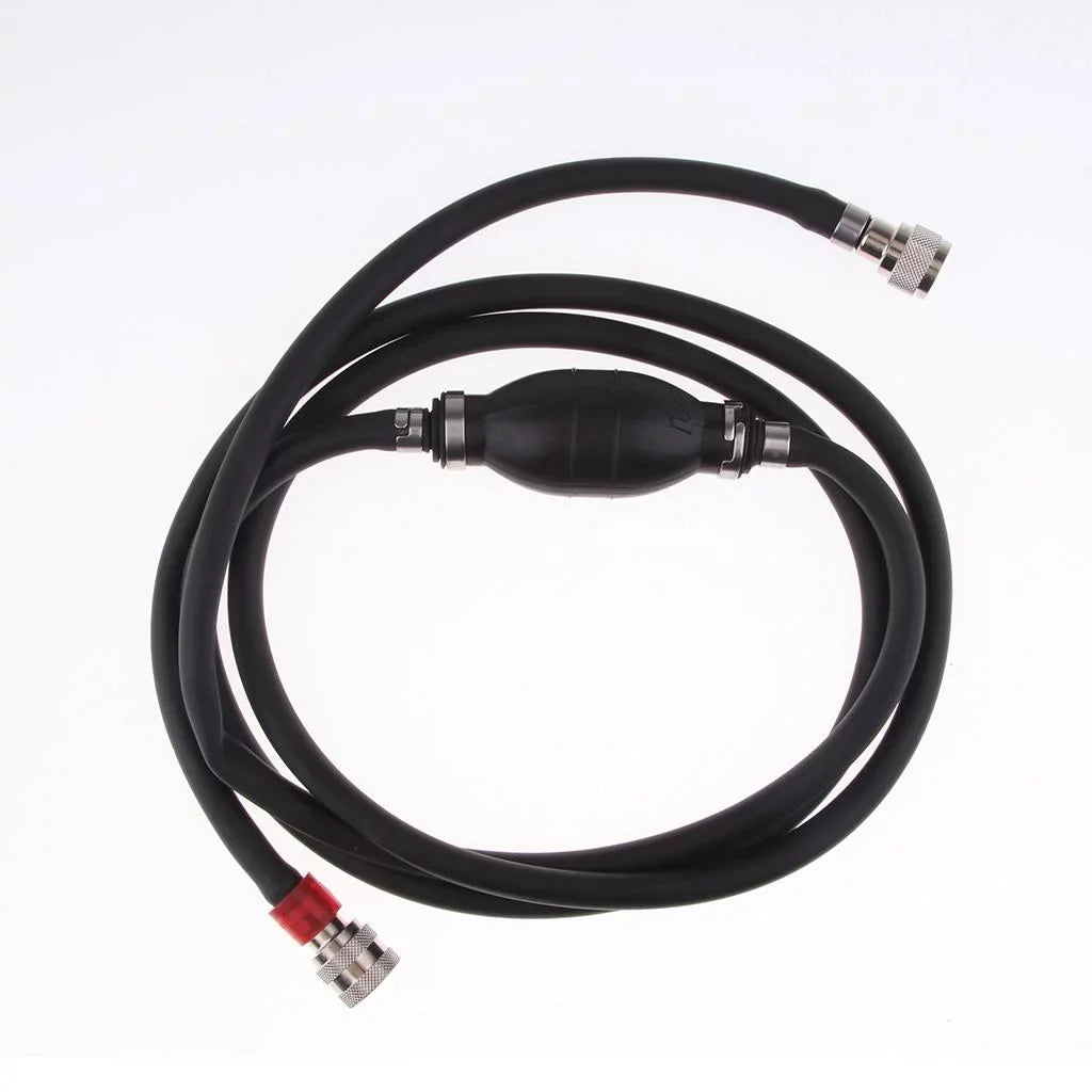 Fuel Line Assembly Hose Line Marine Outboard Watercraft Motor Fuel Assembly 8FT Black - Suitable for Vessel RVs, Tractors, and Caravans