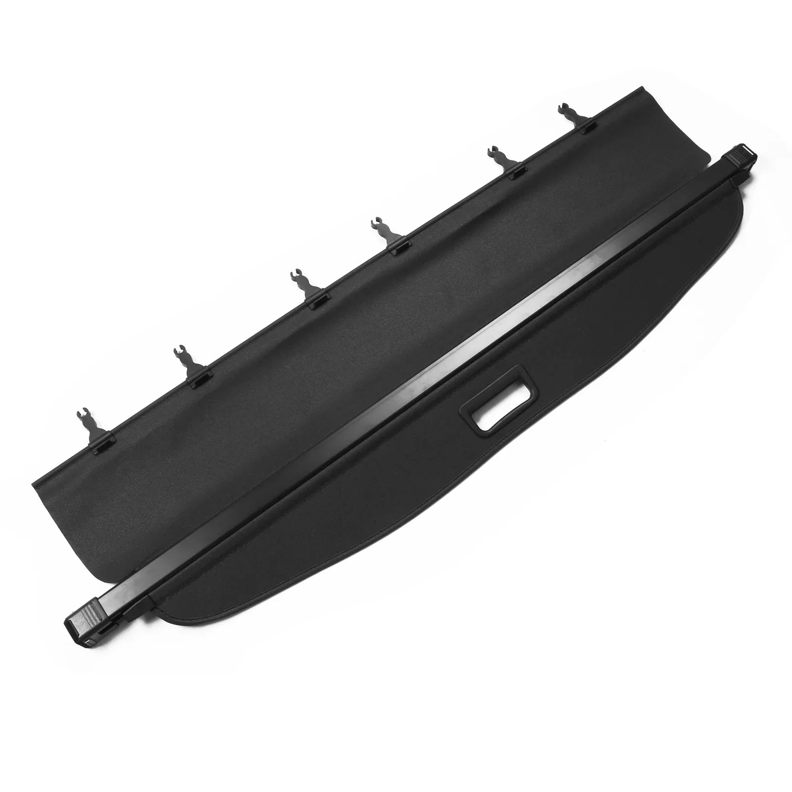 Ikon Motorsports Cargo Wrap Fitting With 2014-2018 Subaru Forester (Only Fit Automatic Rear Gate) PVC & Aluminum Rod Black Security Rear Trunk Wrap Security Retractable Shield