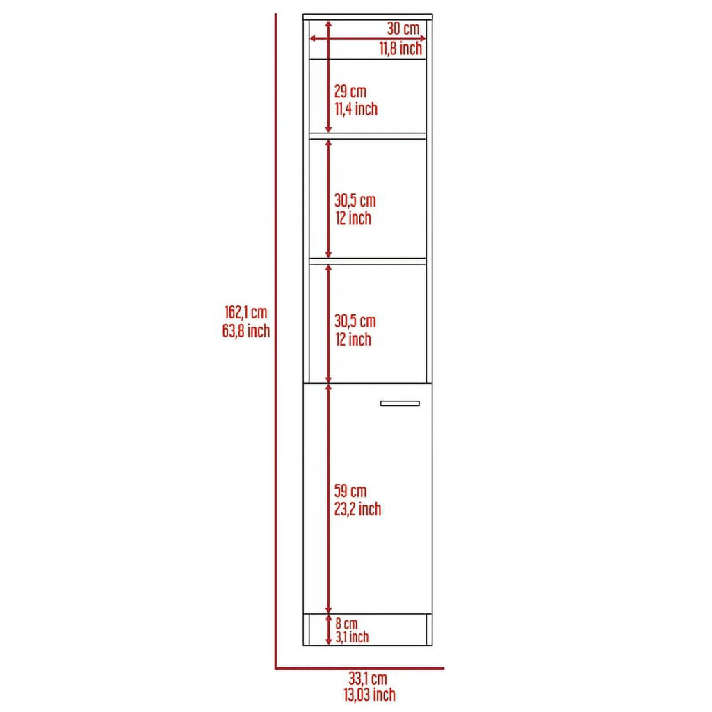 Home Square 2-Piece Set with Medicine Cabinet & 63" One Door Linen Cabinet
