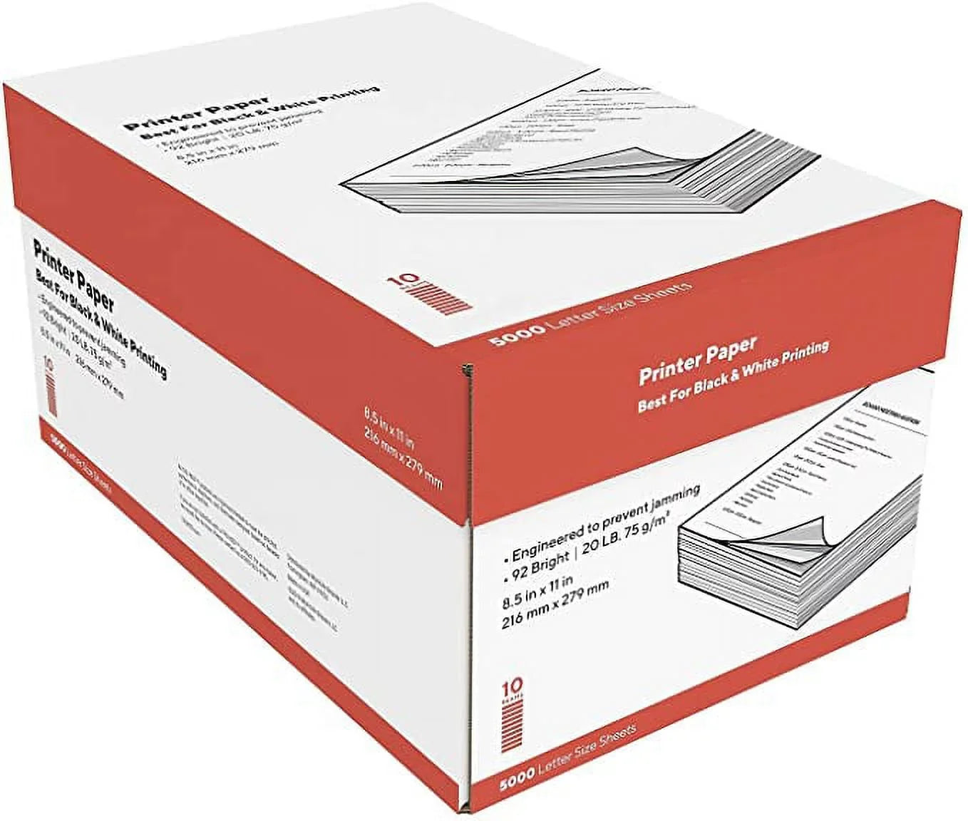 MyOfficeInnovations 8.5" x 11" Printer Paper 20 lbs. 92 Brightness 500/Ream 10 Reams/Carton 135848