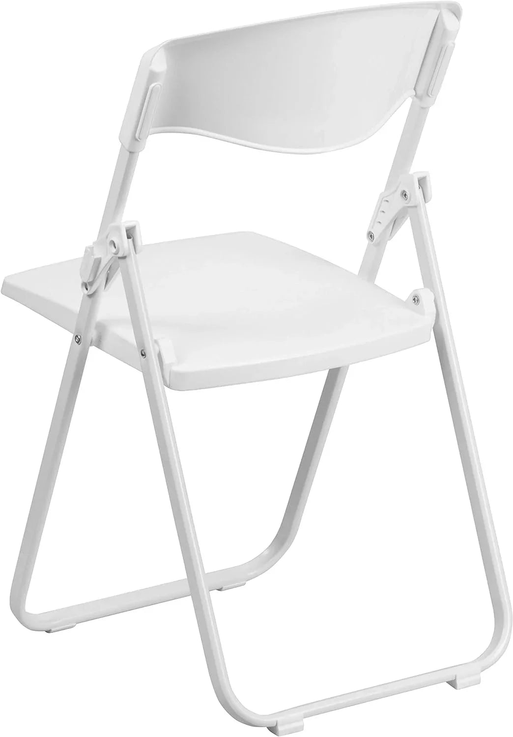 HERCULES Series 500 Lb. Capacity Heavy Duty White Plastic Folding Chair With Built-In Ganging Brackets