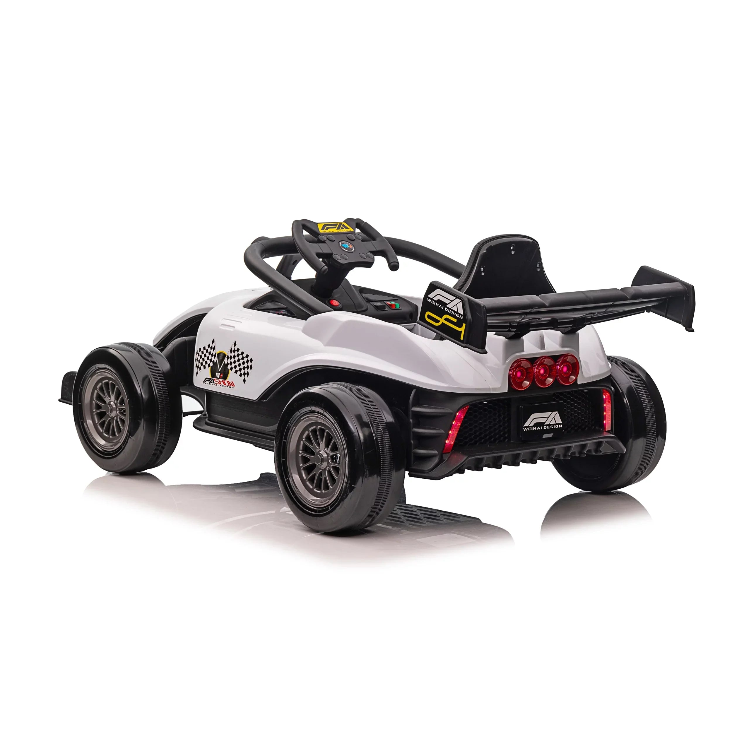 Blazin' Wheels 12V Battery Operated White F1 Ride on W/Remote 3 Years and up