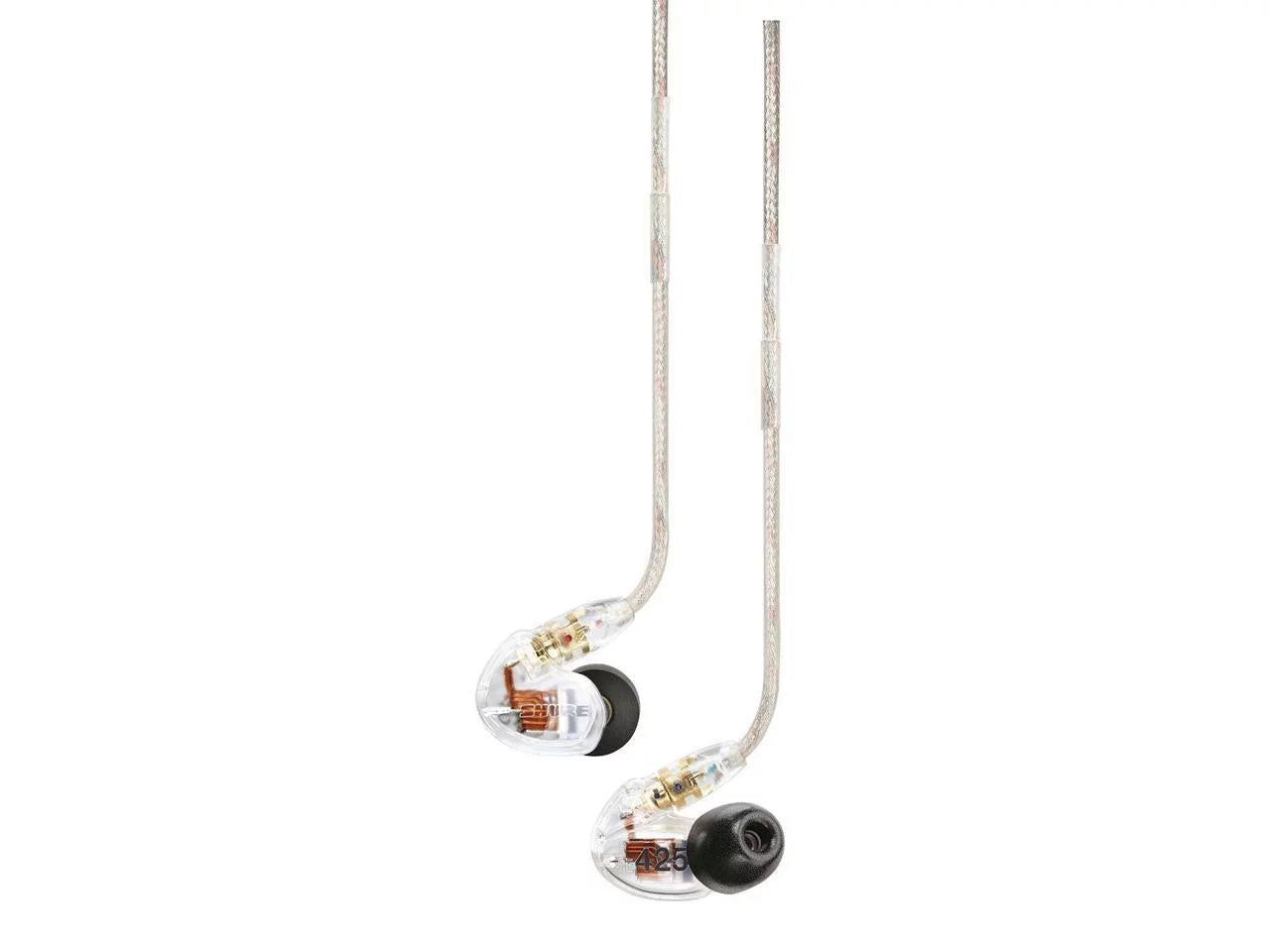 Shure SE425 Pro In-Ear Sound Isolating Dual Driver Earphones - Clear