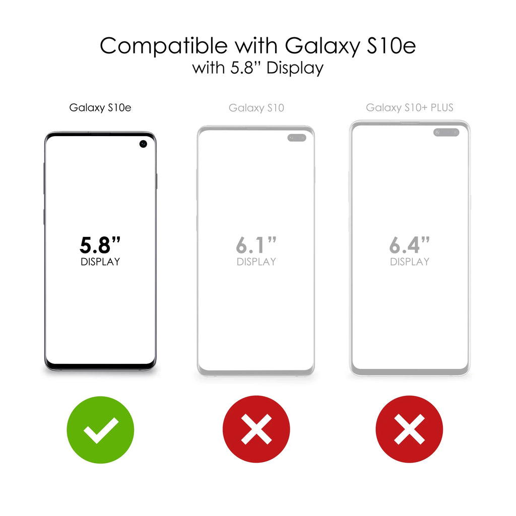 DistinctInk Clear Shockproof Hybrid Case for Samsung Galaxy S10e (5.8" Screen) - TPU Bumper Acrylic Back Tempered Glass Screen Protector - Just Want to Drink Coffee Bake Take Naps