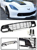 Extreme Online Store Replacement for 2014-2019 Chevrolet Corvette C7 All Models | GM Factory Z06 Style Painted Carbon Flash Metallic Front Bumper Lower Grille Shield (with Front Camera Bracket)