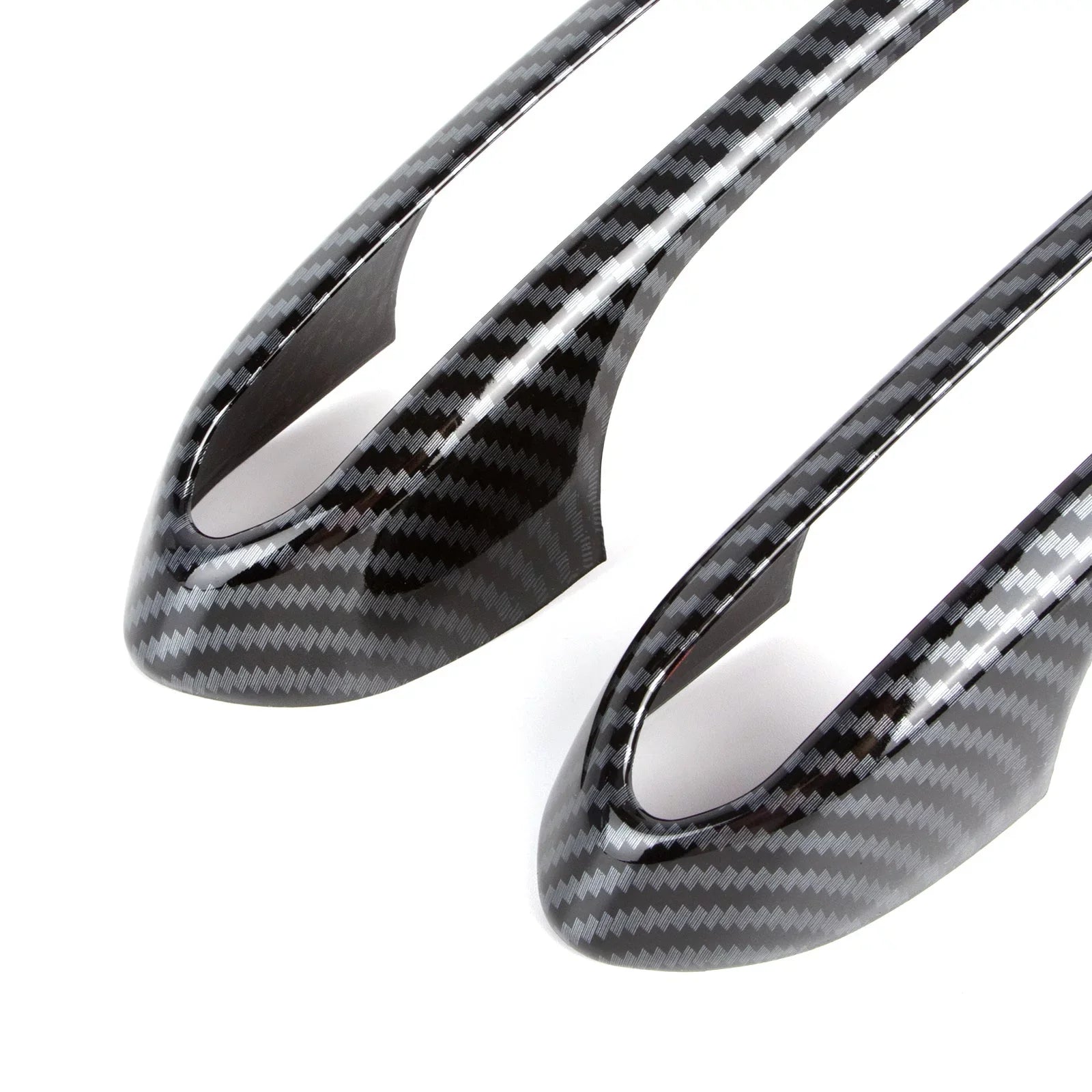 Xotic Tech 1 Set (4 pieces) Exterior Door Handle Surround Coating trims, Carbon Fiber Style, Matching with BMW 5 Series G30 2018-up