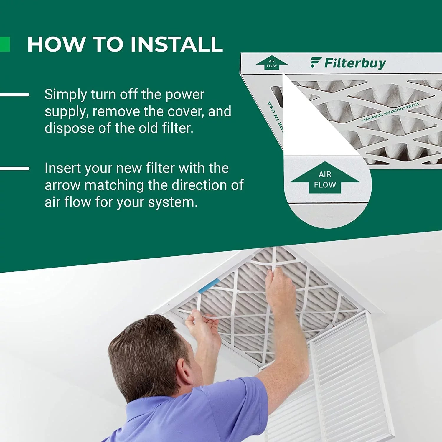 Filterbuy 11.25x11.25x1 MERV 8 Pleated HVAC AC Furnace Air Filters (4-Pack)