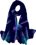 Hyjoy Dragonfly Long Silk Neck Scarf Lightweight Shawl Wrap Scarves for Women Girls