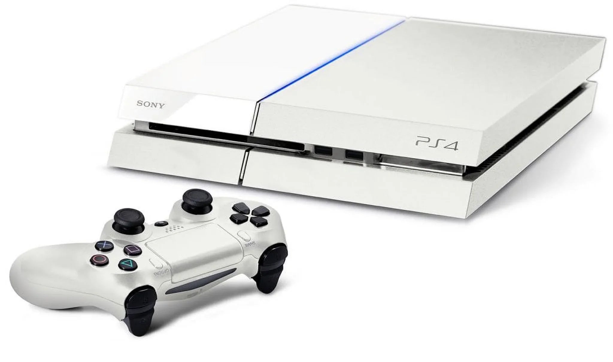 Pre-Owned Sony PlayStation 4 500GB Gaming Console White, HDMI Cable With Cleaning Kit (Refurbished: Like New)