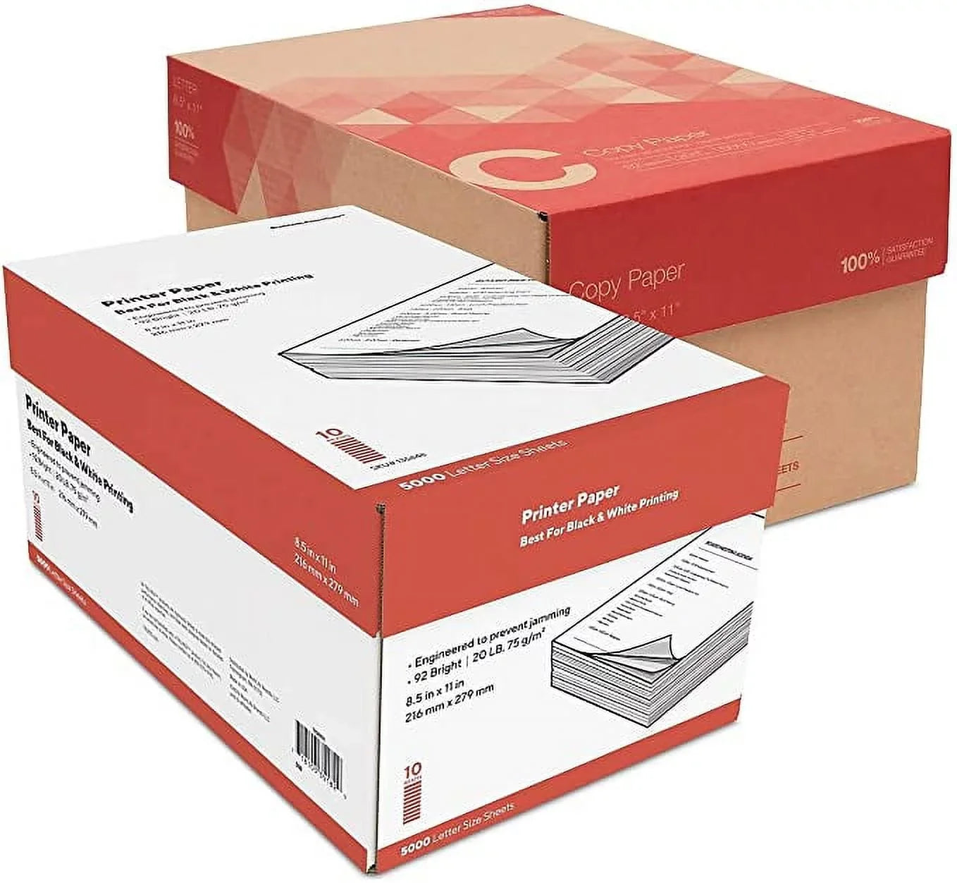 MyOfficeInnovations 8.5" x 11" Printer Paper 20 lbs. 92 Brightness 500/Ream 10 Reams/Carton 135848