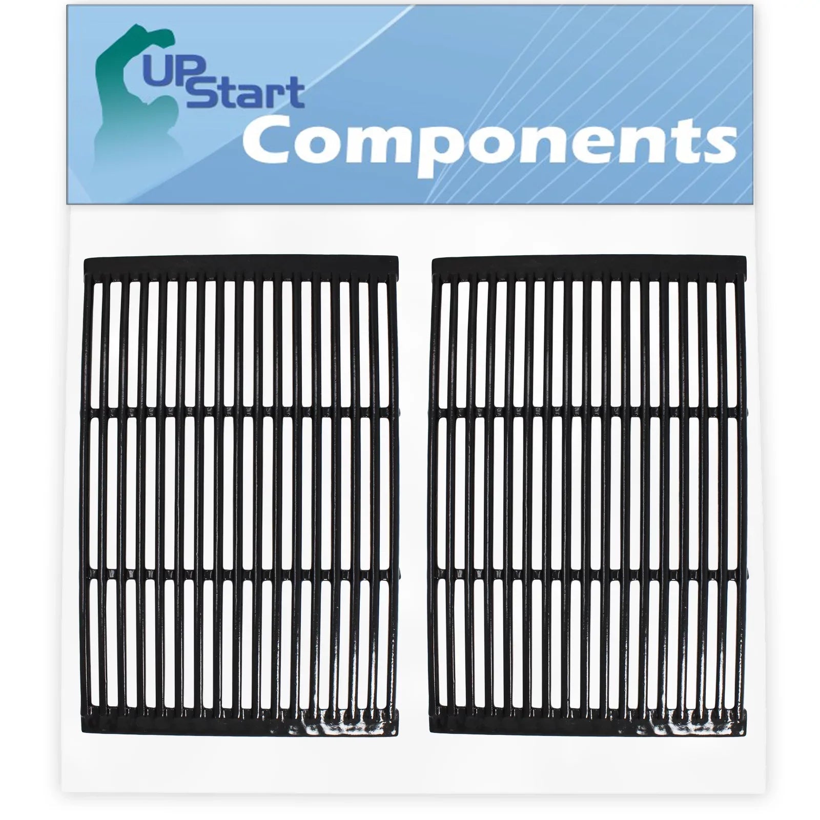 2-Pack BBQ Grill Cooking Grates Replacement Parts for Charmglow 810-8532-S - Fitting Barbeque Porcelain Enameled Cast Iron Grid 19"