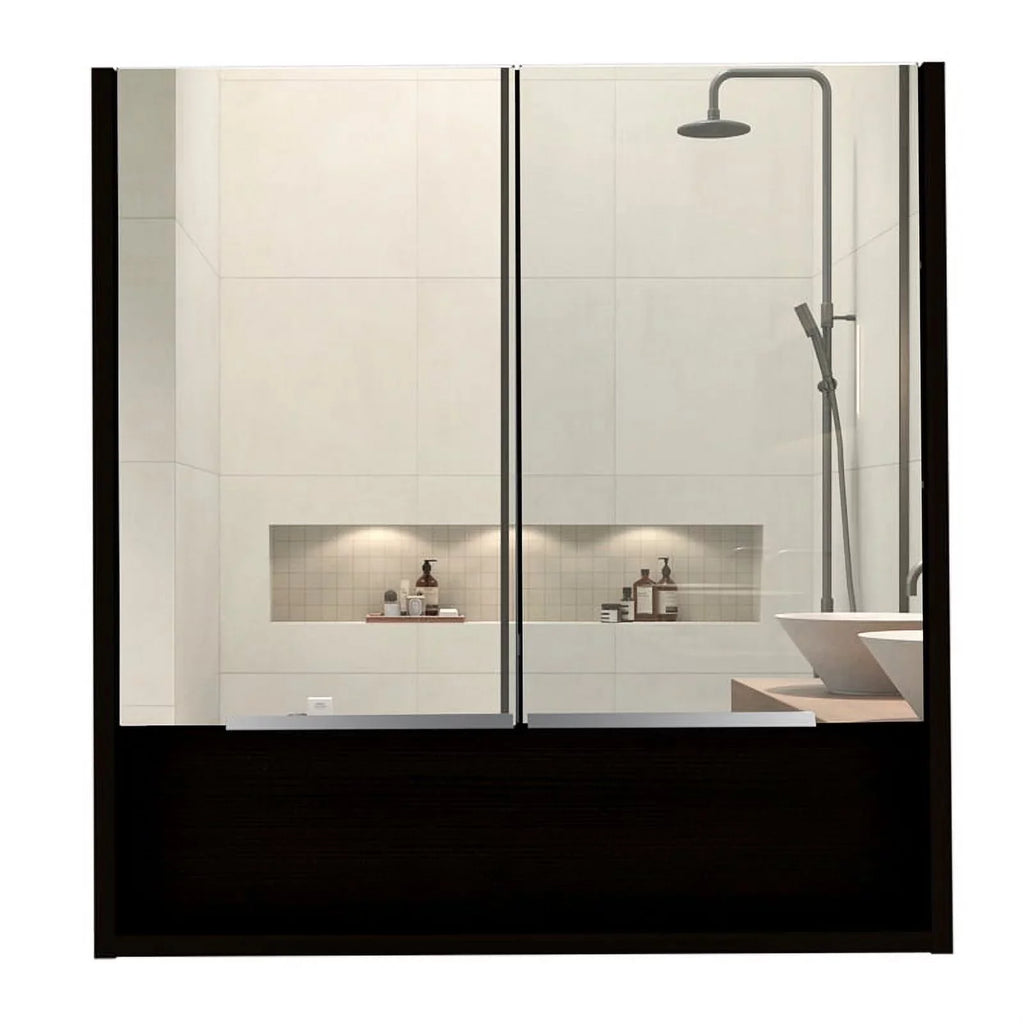 Home Square 2-Piece Set with Medicine Cabinet & 63" One Door Linen Cabinet