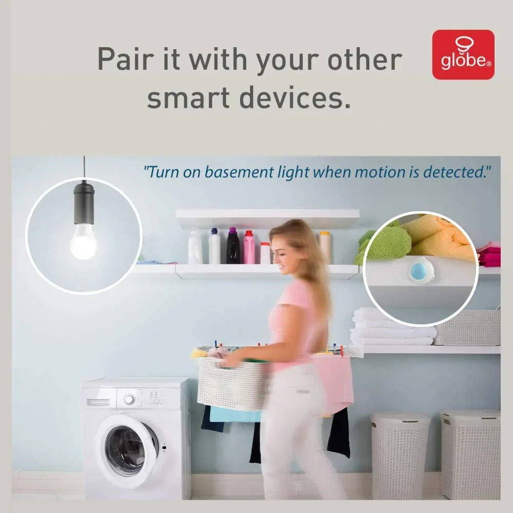 Wi-Fi Smart Motion Detector, No Hub Required, Battery Operated, White,50026