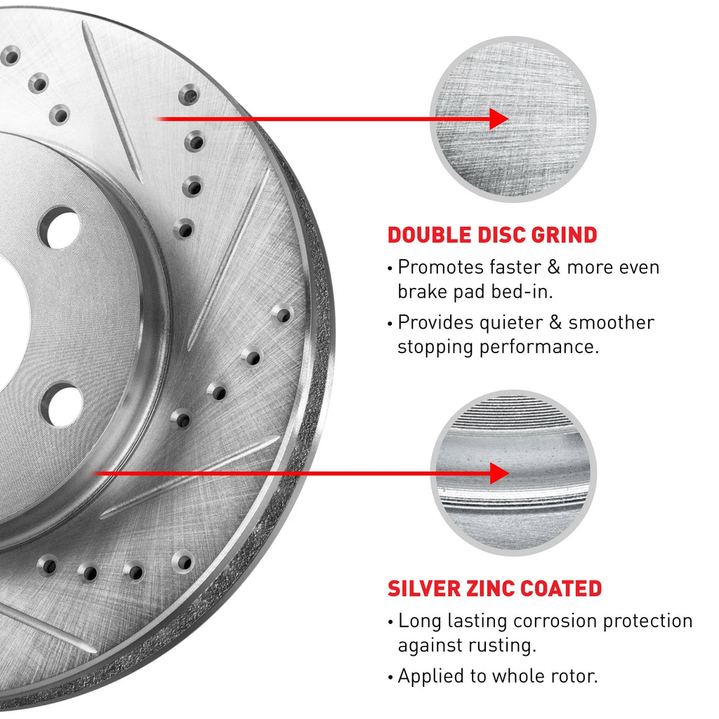 R1 Concepts Wgpn2 59078 R1 Concepts Brake Rotor D/S Silver Fits select: 2016 HONDA CR-Z