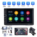 Double 2 Din Car Stereo Radio MP5 Player, 7 Inch HD Touch Screen Bluetooth Car Video Player 1080P with Backup Reversing Camera