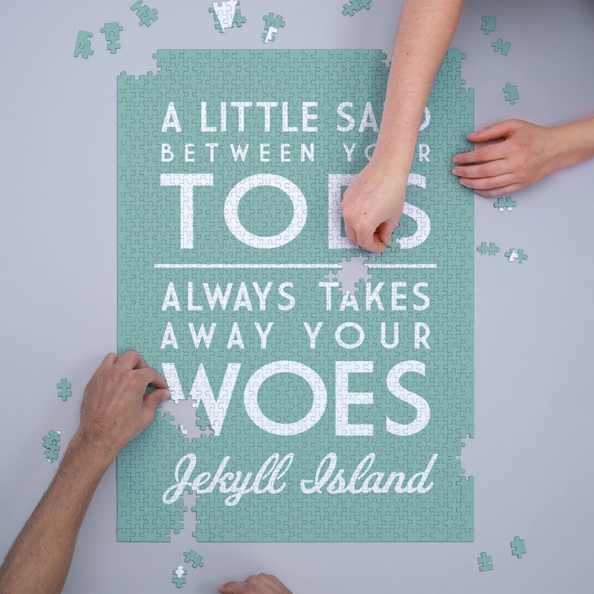 Jekyll Island, Georgia, A Little Sand Between Your Toes, Simply Said (1000 Piece Puzzle, Size 19x27, Challenging Jigsaw Puzzle for Adults and Family, Made in USA)