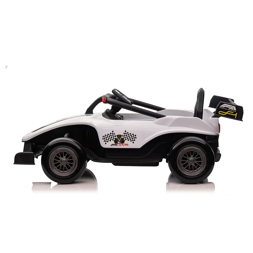 Blazin' Wheels 12V Battery Operated White F1 Ride on W/Remote 3 Years and up