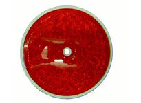 Cortina 13-099-32 3-3/8" Dia. Reflector - Center Hole Mount - Red (400 Pack)