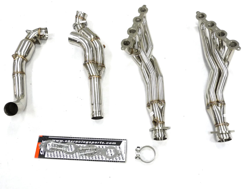 OBX Catted Header Fits For 2014+ GM Chevy Silverado/ GMC Sierra 1500 5.3L/6.2L