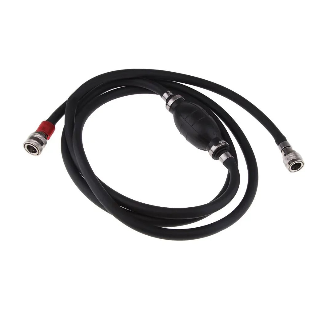 Fuel Line Assembly Hose Line Marine Outboard Watercraft Motor Fuel Assembly 8FT Black - Suitable for Vessel RVs, Tractors, and Caravans