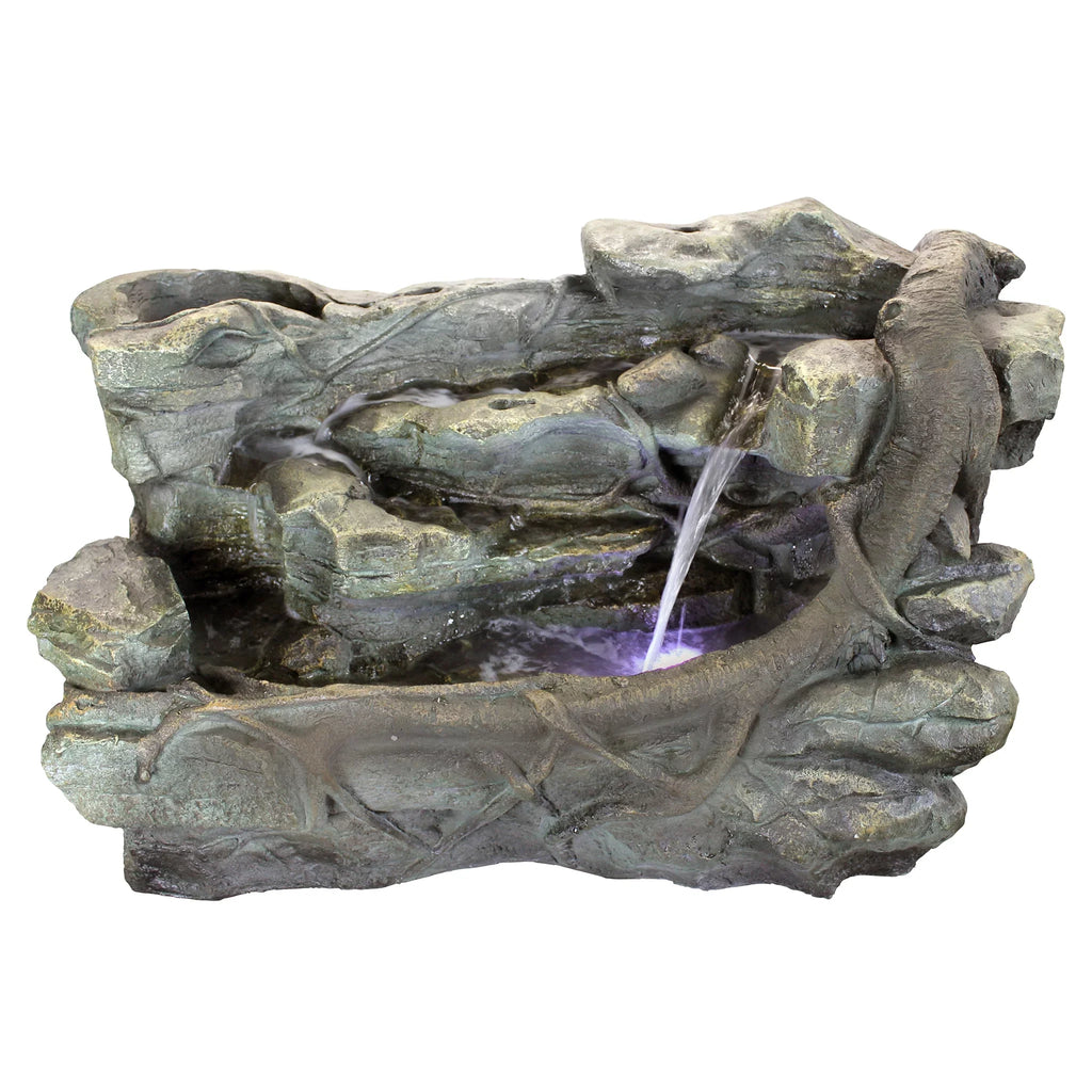 Design Toscano Staggered Rock Canyon Cascading Garden Fountain