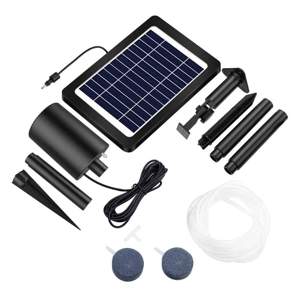Anself Solar Pond Aerator with Air Pump, 3 Modes, 4W, No Noise, Efficient Oxygenation Pump, Optimal for Pond Stock Fishing Hydroponics