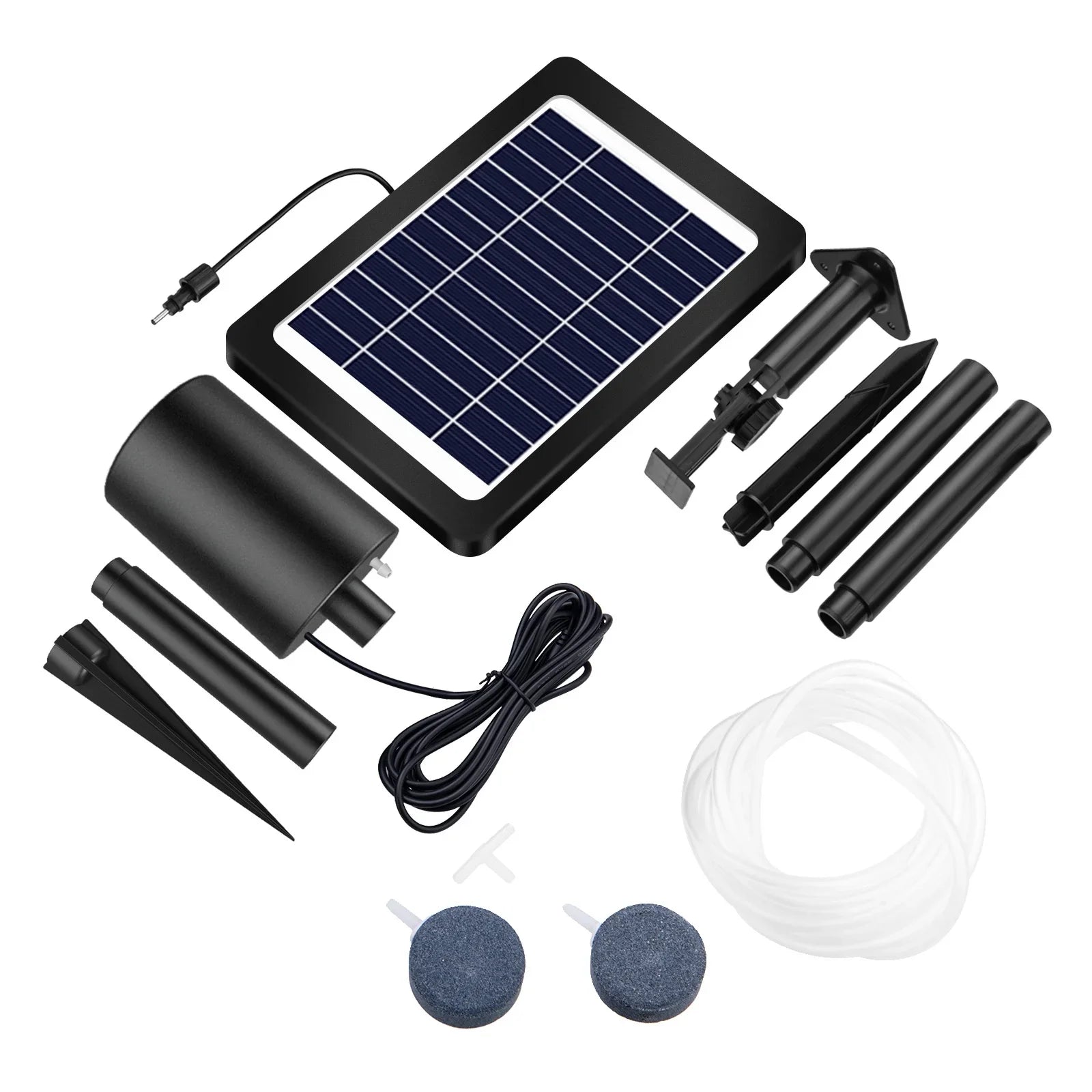 Anself Solar Pond Aerator with Air Pump, 3 Modes, 4W, No Noise, Efficient Oxygenation Pump, Optimal for Pond Stock Fishing Hydroponics