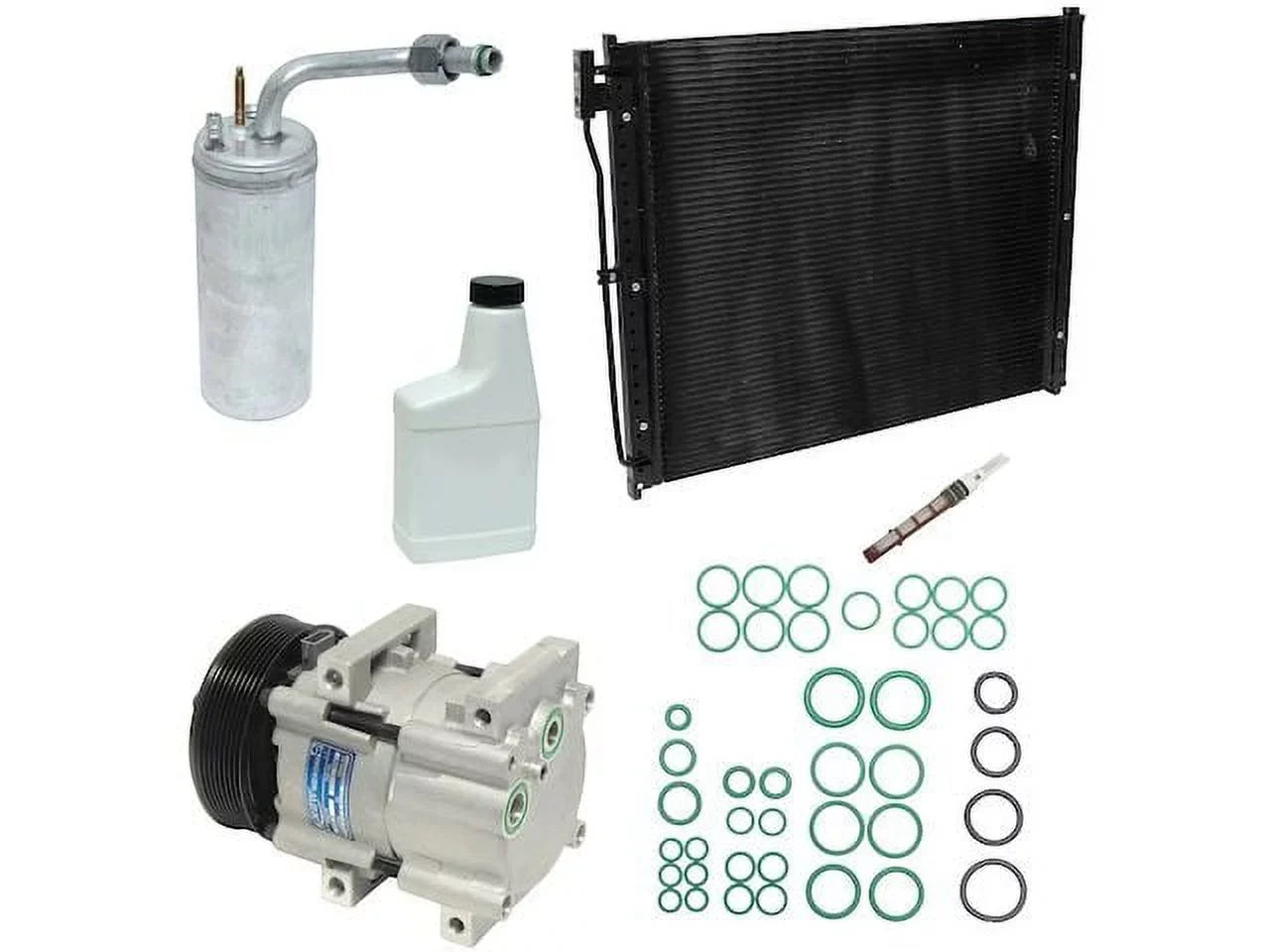 A/C Compressor Kit with Fixed Orifice - Suitable with 1999 - 2003 Ford F350 Super Duty 7.3L V8 VIN F Mechanical Turbo Diesel 2000 2001 2002