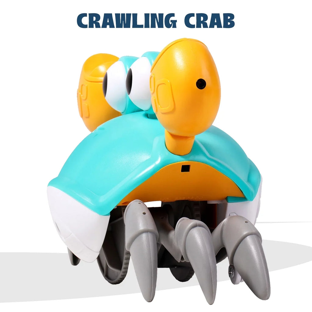 Fleur Cute And Multicolor Crawling Crab With Built-in Light & Music For Little Kids 6-12 Years And Toddlers 0-6 Months Tummy Time, Learning Crawl - Perfect Birthday, Holiday And Christmas Gift