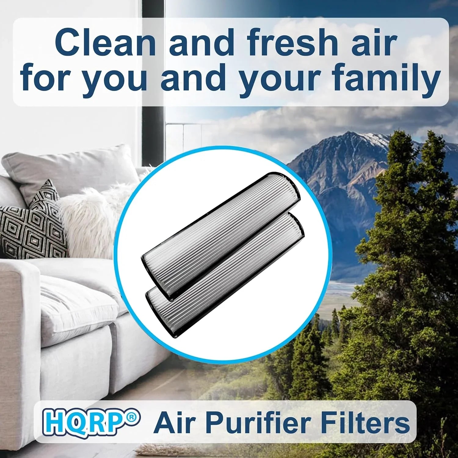 HQRP 2-Pack HEPA Filter Suitable with Envion Therapure TPP440F TPP440 TPP540 TPP640 TPP640S Air Purifier