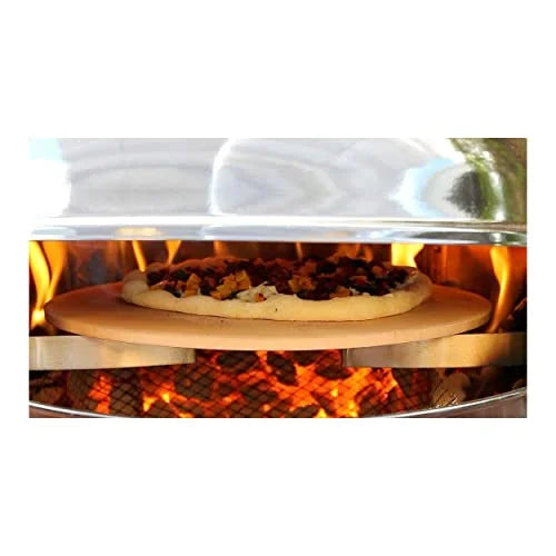 PC7001 PizzaQue Deluxe Outdoor Pizza Oven Kettle Grill Conversion Kit, Silver, 18''/22.5''
