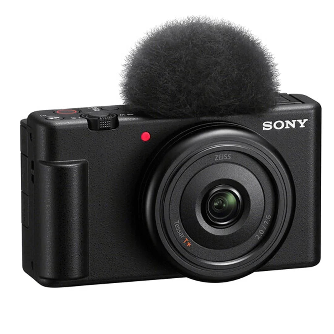 Sony ZV-1F Vlogging Camera (Black) with SanDisk 64GB Memory Card + Tripod + ZeeTech Accessory Bundle
