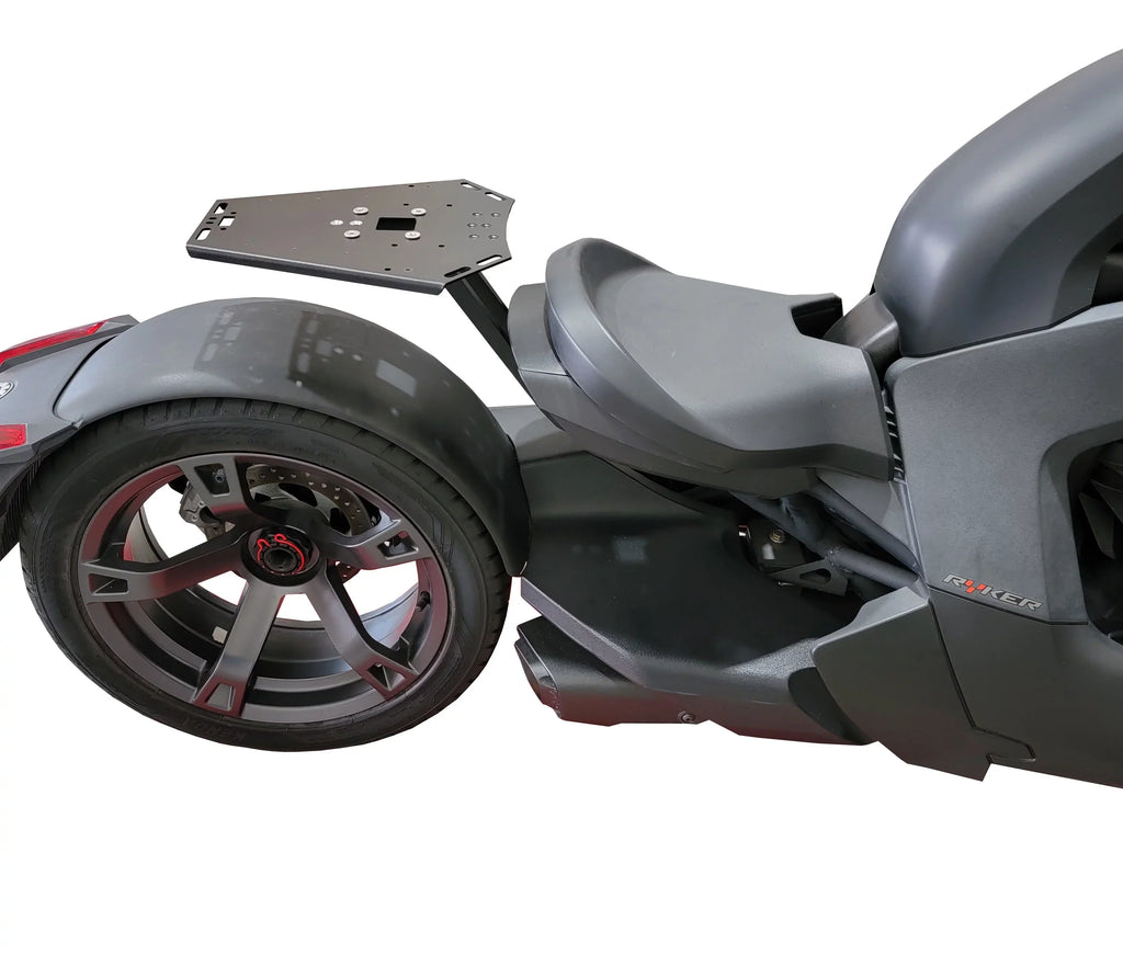Can Am Ryker Luggage Rack Black Large Shad Cases Kit installed NO MAX MOUNT NEEDED.