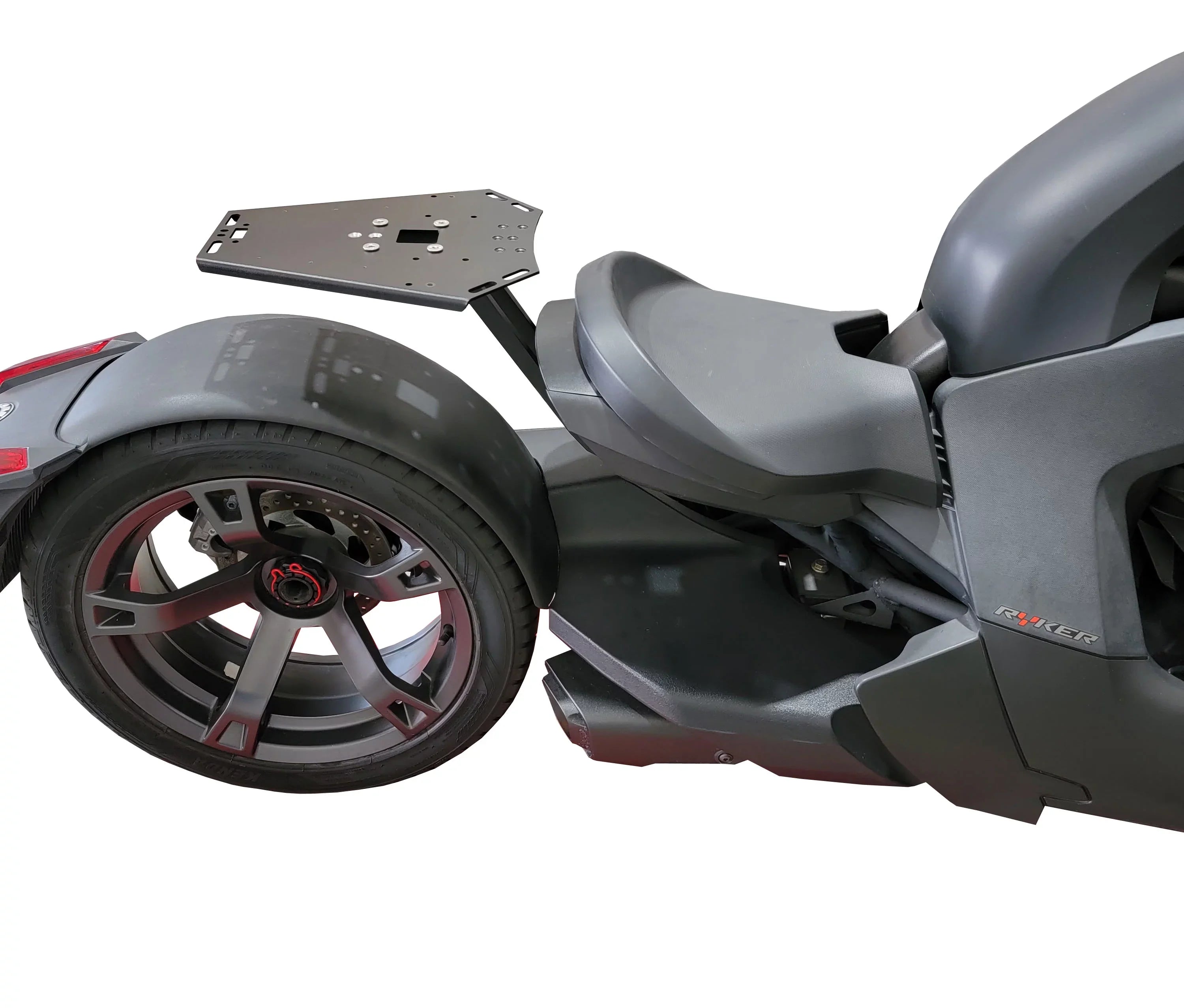 Can Am Ryker Luggage Rack Black Large Shad Cases Kit installed NO MAX MOUNT NEEDED.