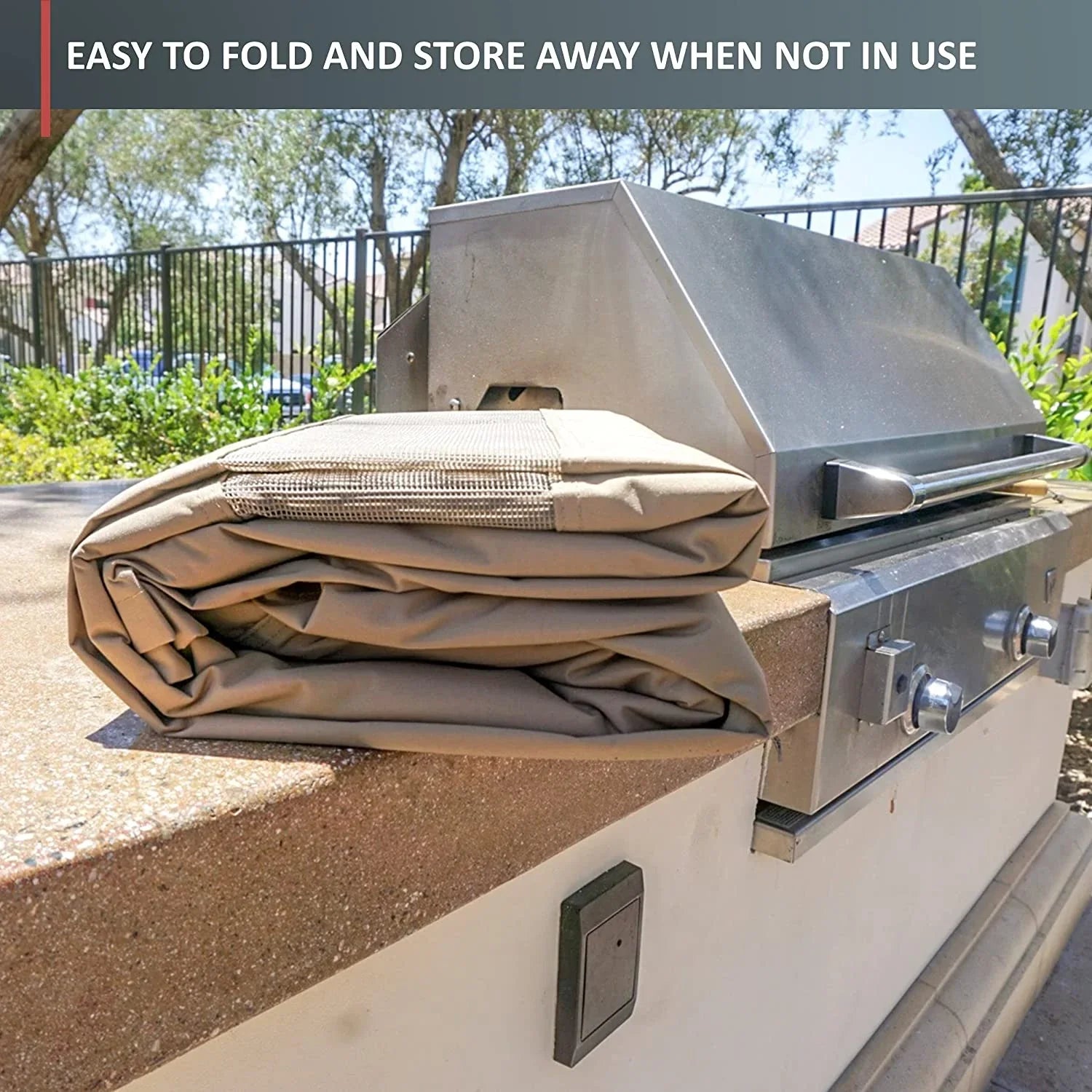 Premium Tight Weave BBQ Island Grill All Climate Protection Shield Up To 124"