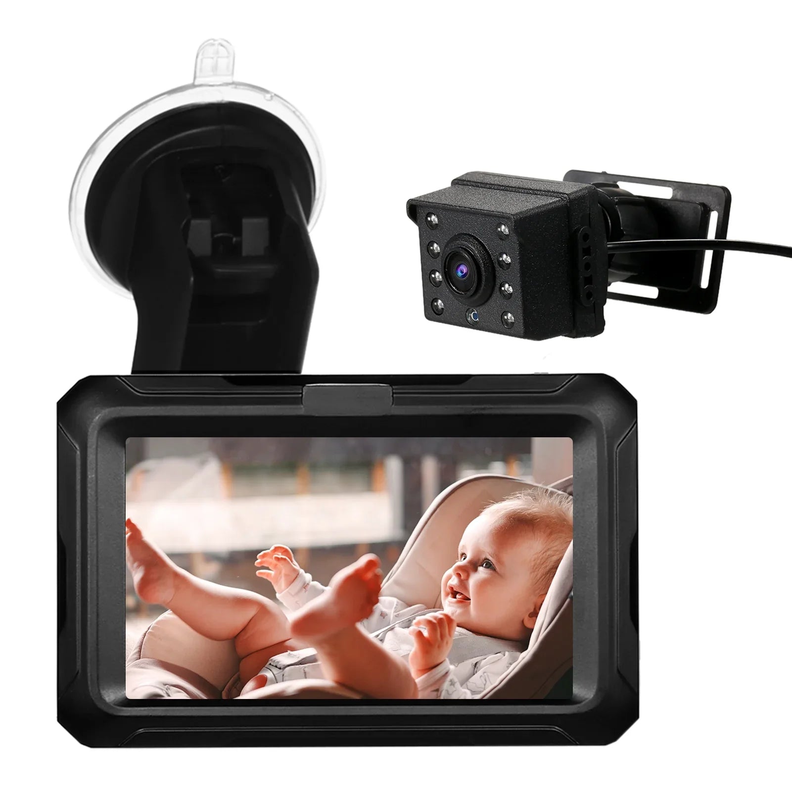 ammoon Invigilator Baby Car Mirror, Night Vision Monitor with 4.3'' Screen Wide View Angle, Resolution
