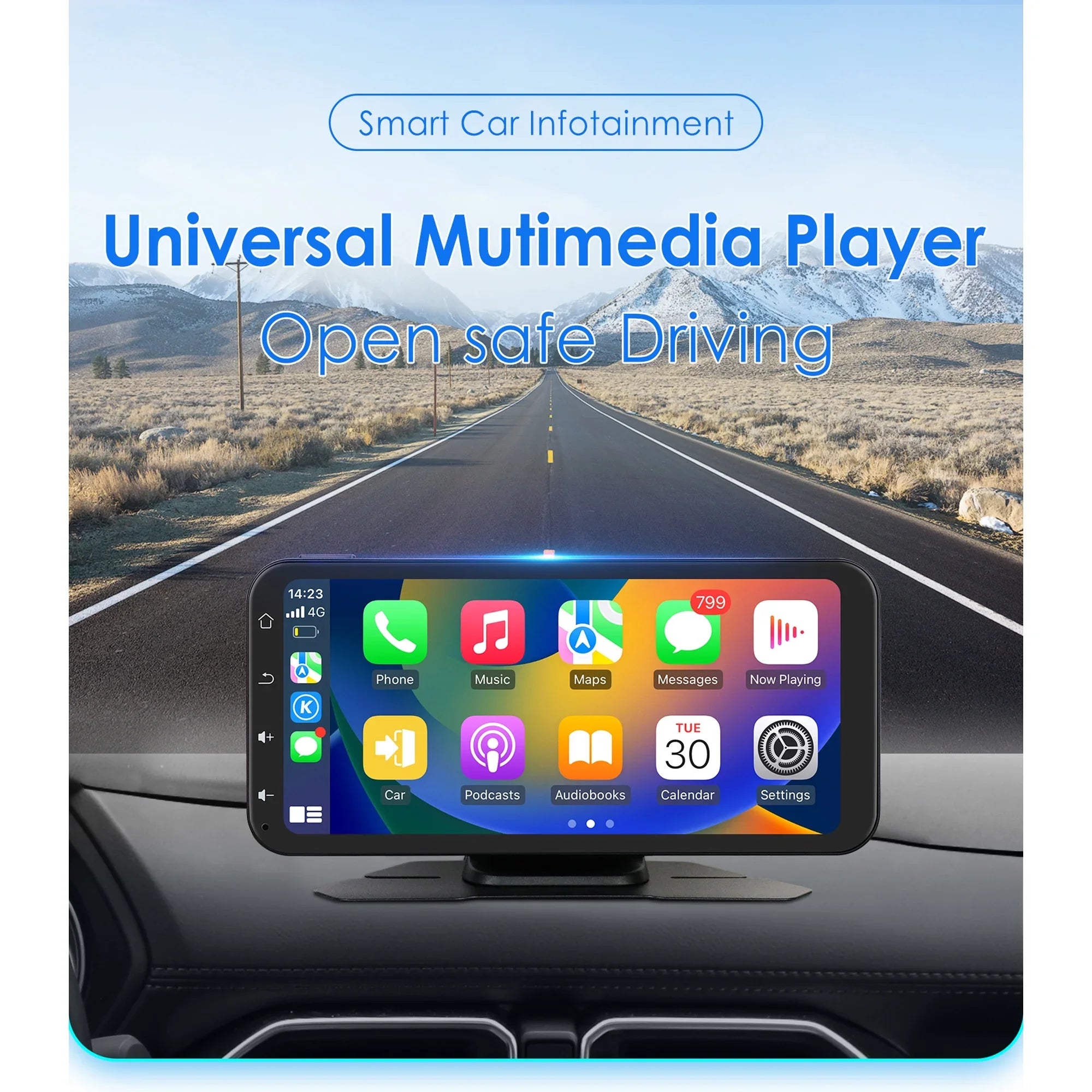 Ossuret 6.25" Touchscreen Bluetooth 360° Adjustable Car Stereo Radio Receiver GPS Navigation Audio With Wireless Apple Carplay Android Auto Support Backup Camera
