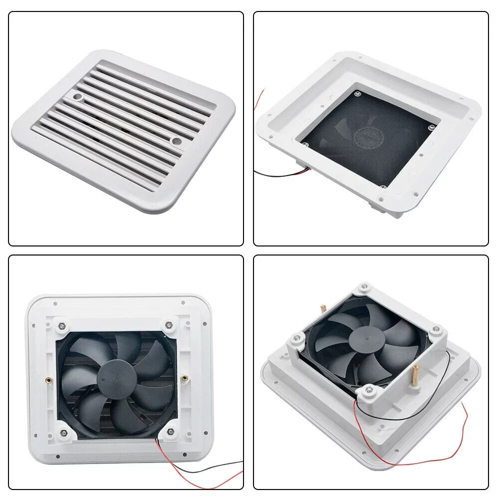 Caravan Roof Vent Wrap Opens For Easy Cleaning, Aerodynamic Design, Easily Mounts to RV With Included Hardware - (White)