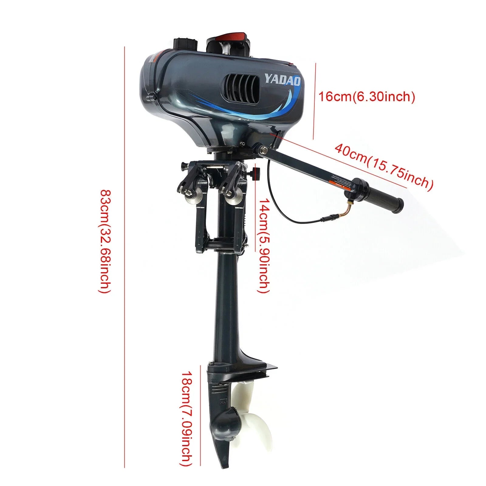 DENEST 3.5HP 2 Stroke Outboard Motor Fishing Craft Engine CDI Water Cooling 4000-5000rpm