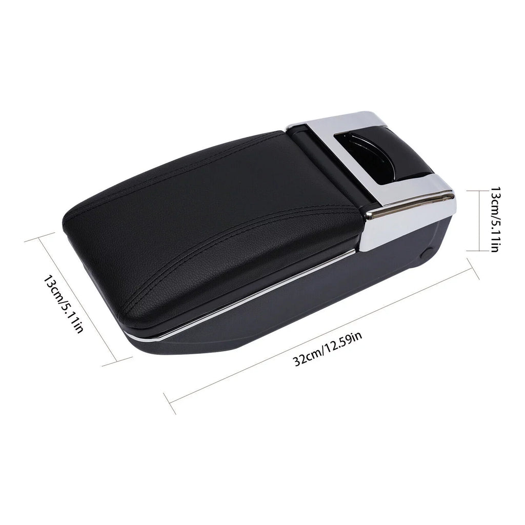 ZhdnBhnos Car Armrest Storage Box Container Rotatable Arm Rest Holder Center Console Black For Nissan Versa/Tiida/Latio 2007-2011