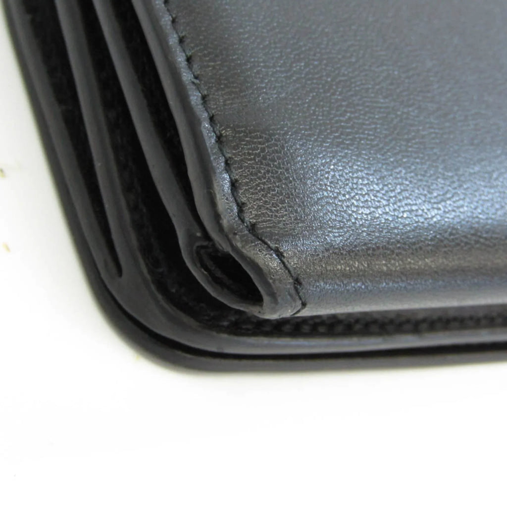 Pre-Owned Balenciaga Cache Mini 593813 Men,Women Leather Wallet (tri-fold) Black (Good)