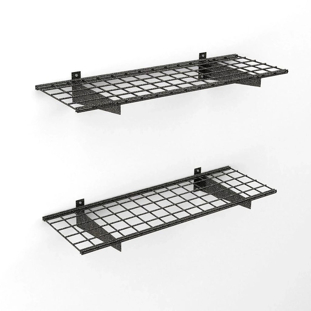 HyLoft 45 in. x 15 in. Steel Wire Garage Wall Shelf Storage System in Hammertone - 2 pack