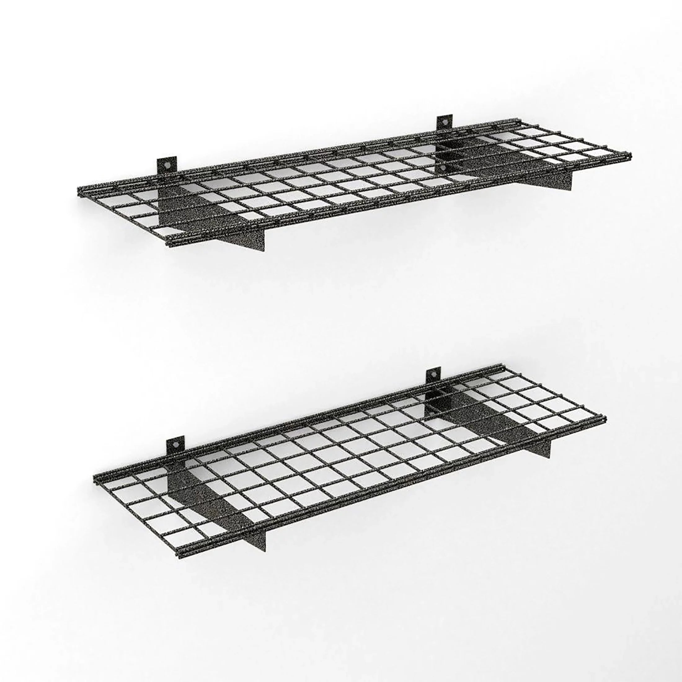 HyLoft 45 in. x 15 in. Steel Wire Garage Wall Shelf Storage System in Hammertone - 2 pack
