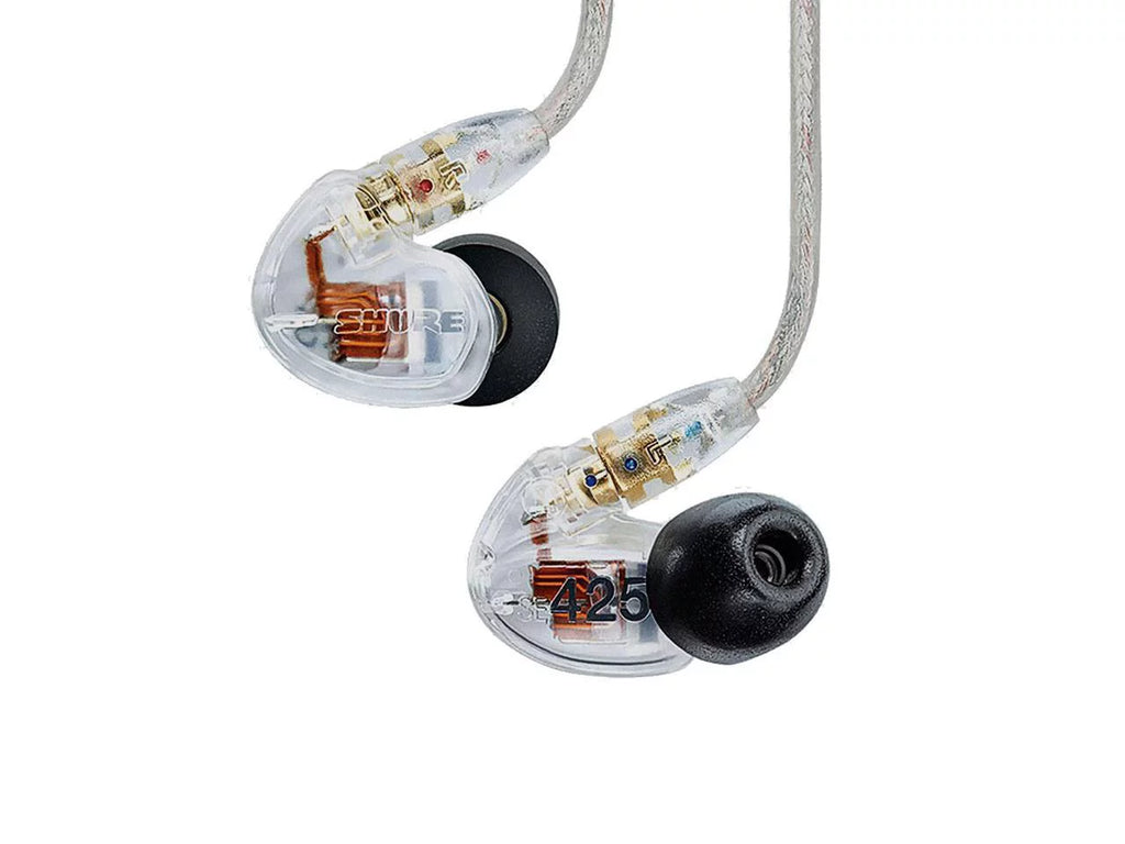 Shure SE425 Pro In-Ear Sound Isolating Dual Driver Earphones - Clear