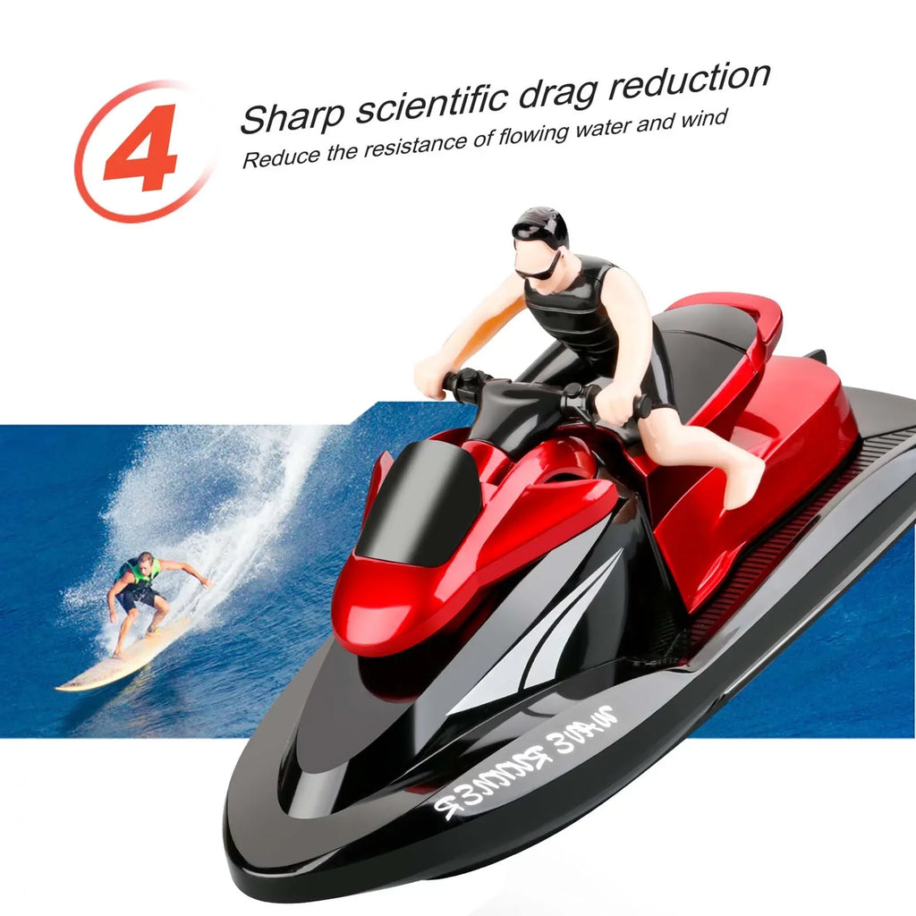 OWSOO 809 RC Vessel RC Watercraft High Speed Remote Control Ship for Pools Lakes 2.4Ghz Waterproof for Boys and Girls