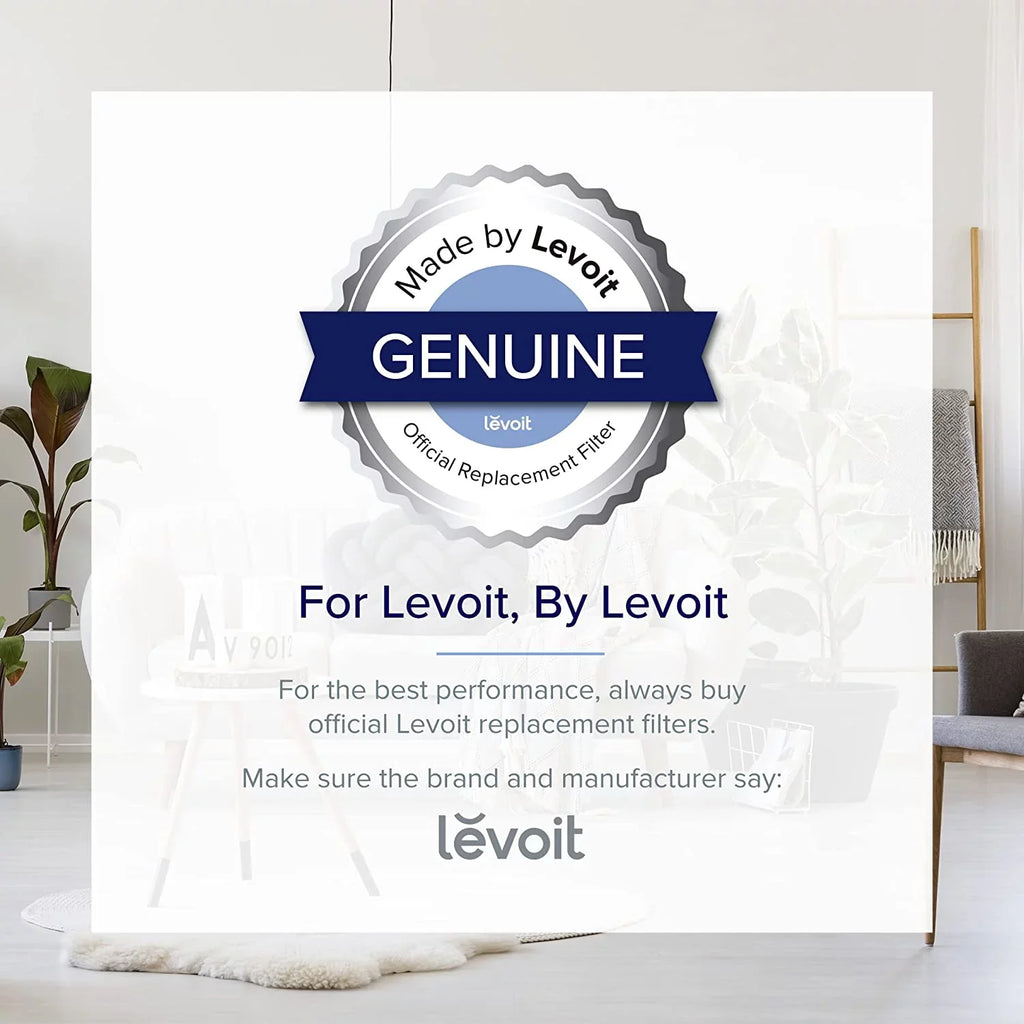 Levoit Air Purifier Replacement Filter LV-PUR131-RF, Genuine, for LV-H131-RWH, LV-H131S-RXW, LV-RH131S-WM, 2 Pack