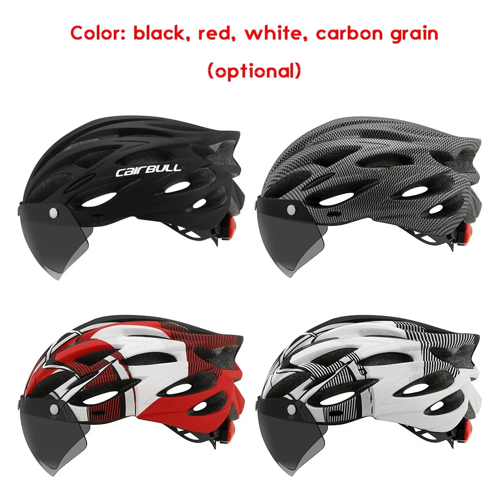 CAIRBULL Riding Helmet,Road Mountain Lens Brim Bike Tube Bike Tube Bike Frame Mountain Bike Helmet Ride Safely Added Brim Helmet Equipment Frame Waterproof Frame Bike Frame Waterproof - Comes Lens
