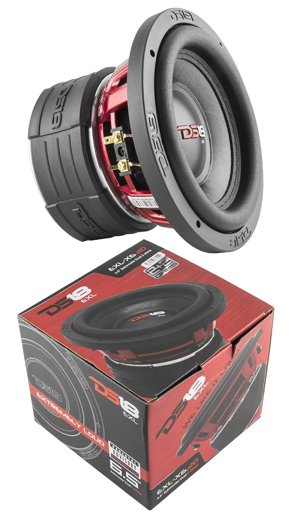 6.5" Subwoofer 800 Watts Dual 2 Ohm DVC DS18 EXL-X6.2D